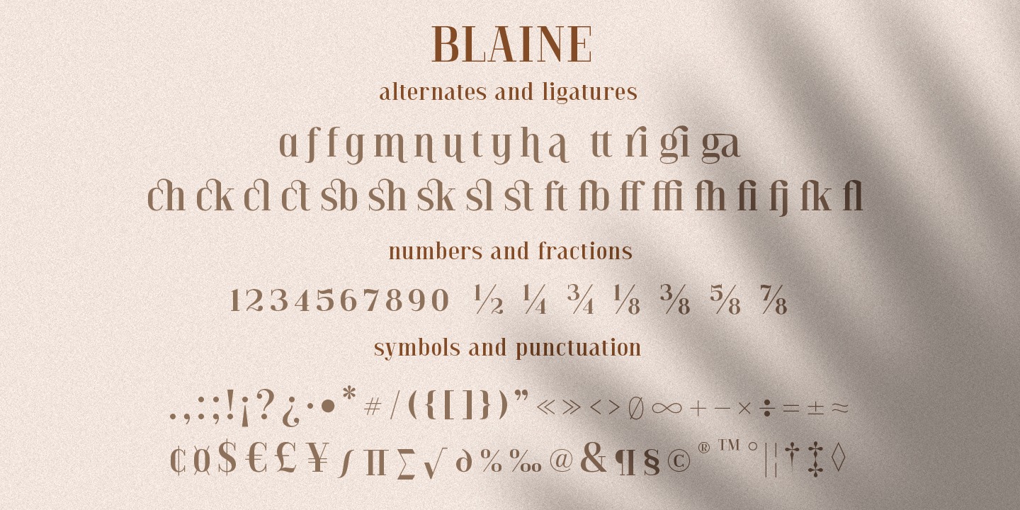 Beispiel einer Blaine-Schriftart #2